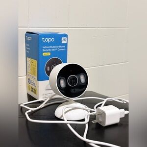 TP- Link - Tapo C113 Indoor/Outdoor 2K Security Plug-In Camera